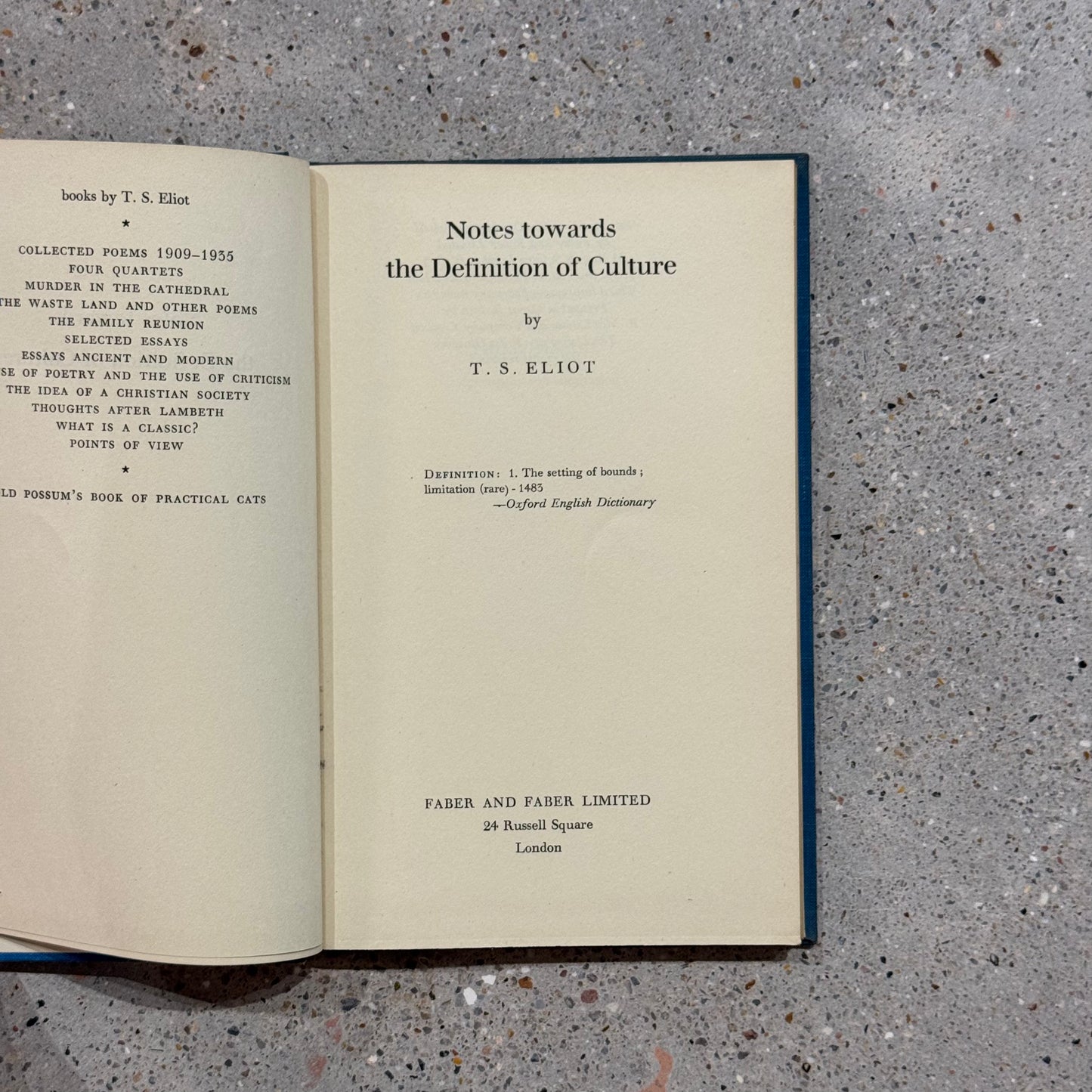 Notes Towards a Definition of Culture