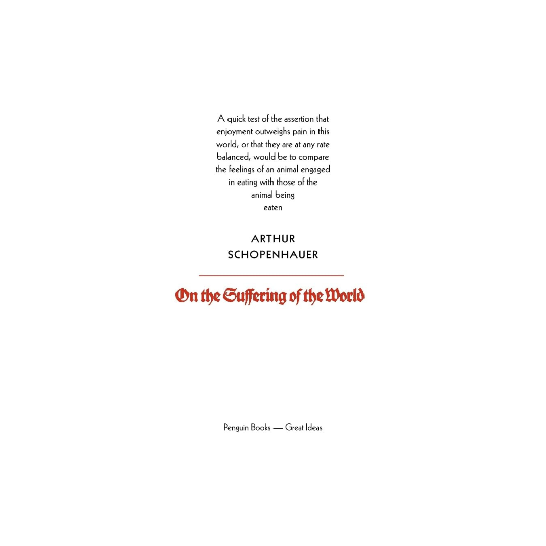 On the Suffering of the World | Penguin Great Ideas