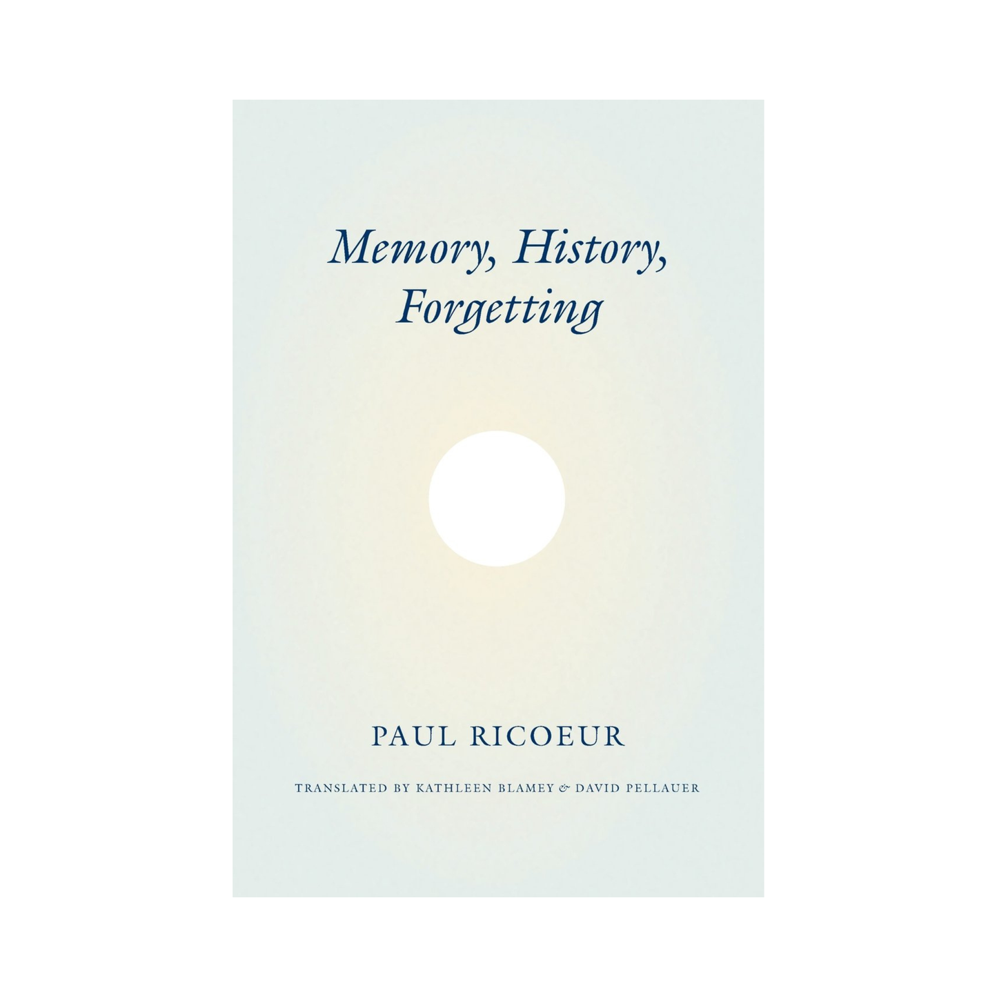 Memory, History, Forgetting