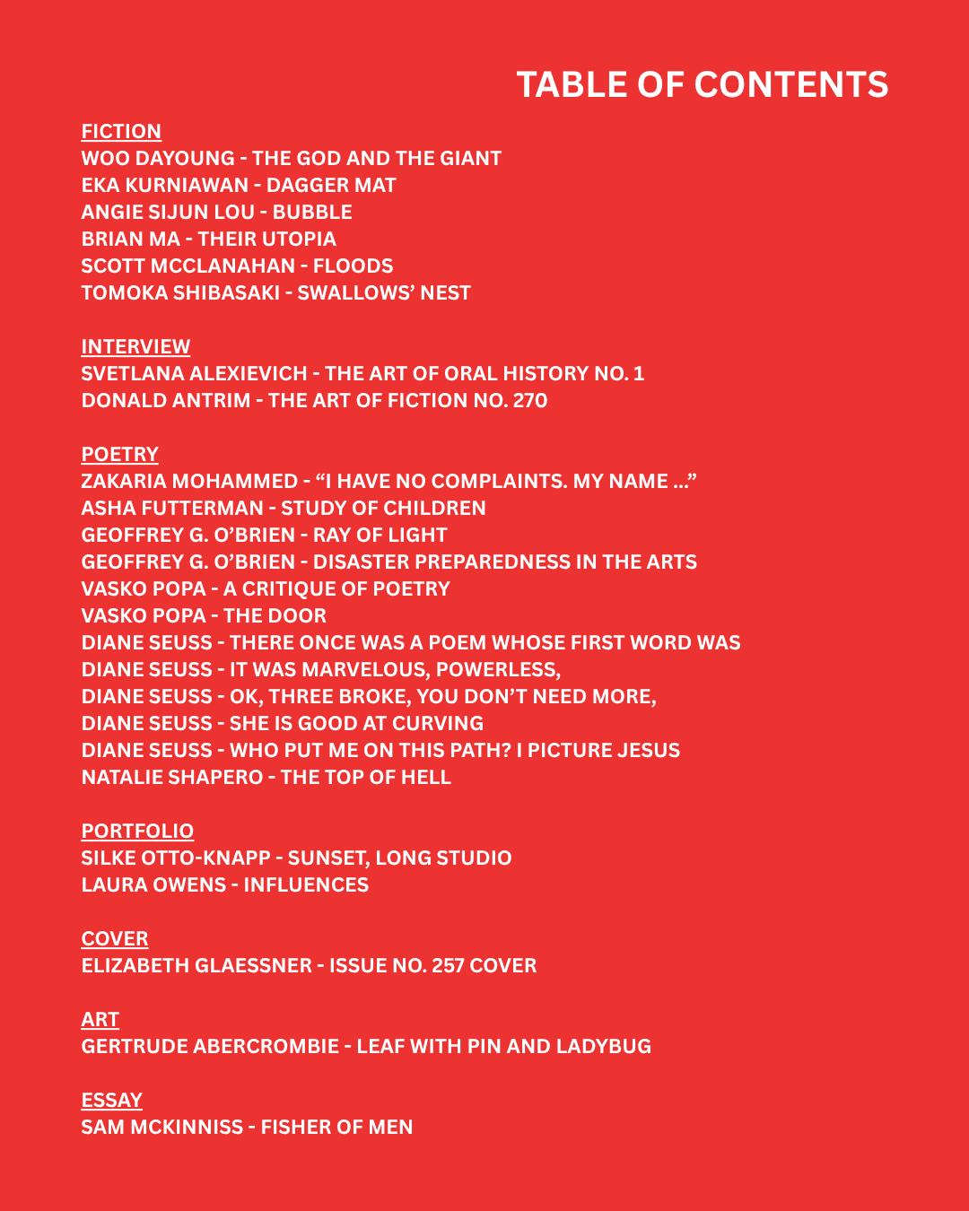 The Paris Review NO. 257, AUTUMN  2026 (Pre-Order)